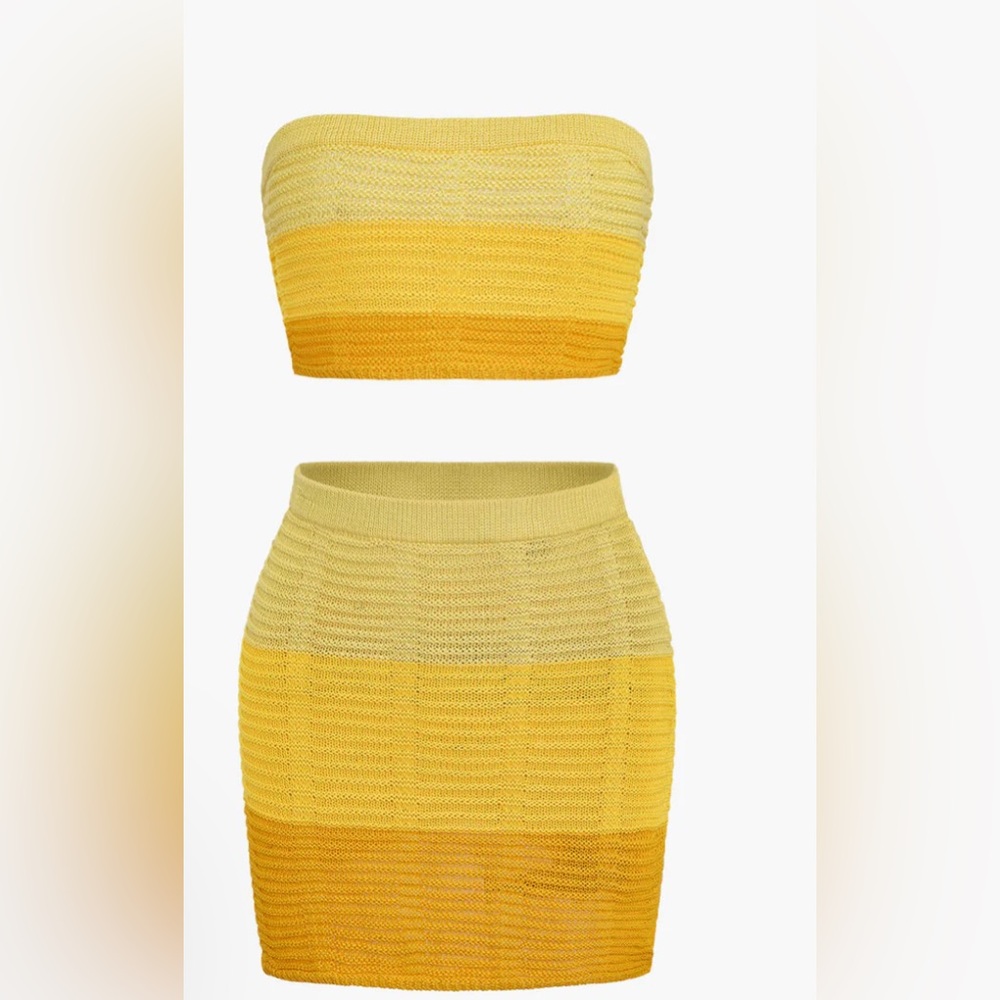 Crochet ombré skirt set crochet